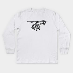 Helicopter Kids Long Sleeve T-Shirt